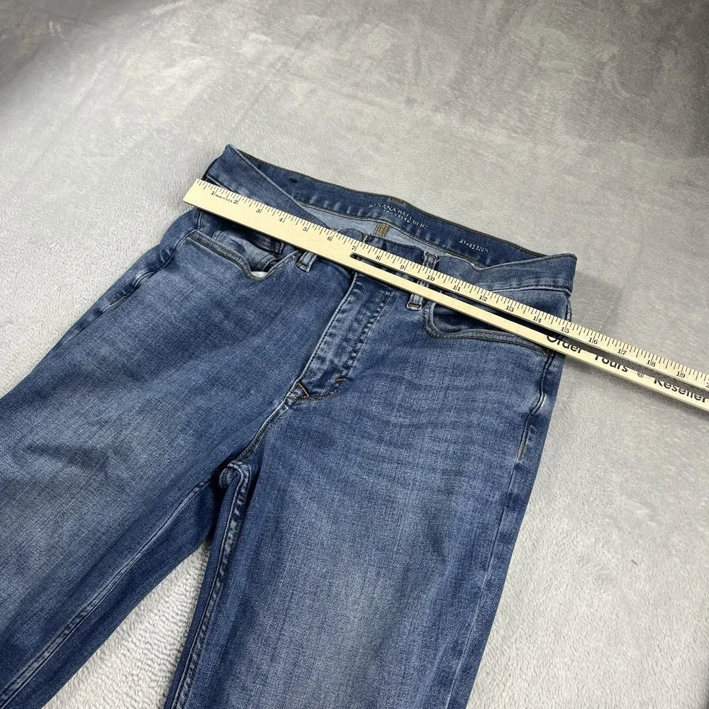 Banana Republic Travelers Jeans Navy Blue Denim Mens 31x30* Pants‎ Slim Fit